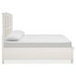 Nicolette Home Willowbrook King Storage Bed with Two Nightstands in Egg Shell White, , large