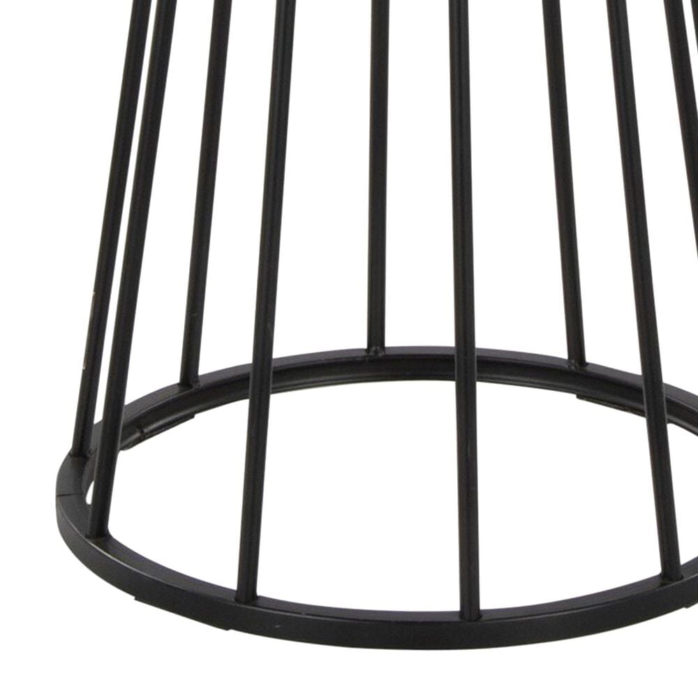 LumiSource Canary Contemporary Bar Table in Black Metal and Black Wood, , large