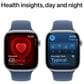 Apple Watch Series 10 GPS 46mm Silver Aluminum Case with Denim Sport Band - S/M, , large