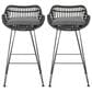Hearth and Haven Dale Bar Stool in Grey (Set of 2), , large