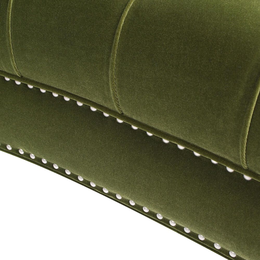 Jennifer Taylor Home La Rosa Stationary Loveseat in Olive Green Velvet, , large
