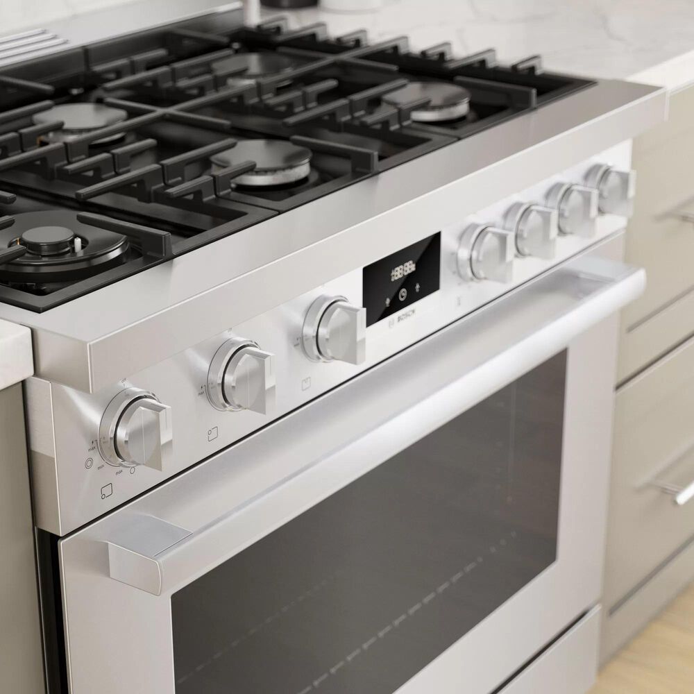 Bosch 3.4 Cu. Ft. Freestanding Gas Range with Convection in Stainless Steel, , large