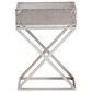 Baxton Studio William 1 Drawer Nightstand in Silver/Silver/Black, , large