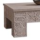 Jaipur Home One of a Kind Meditation Block Print Coffee Table in White, , large