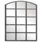 Maple and Jade 40" x 30" Arched Window Pane Wall Mirror in Matte Black, , large
