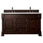 James Martin Vanities Brookfield 60" Double Bathroom Vanity in Burnished Mahogany with 3 cm Eternal Jasmine Pearl Quartz Top and Rectangle Sinks, , large