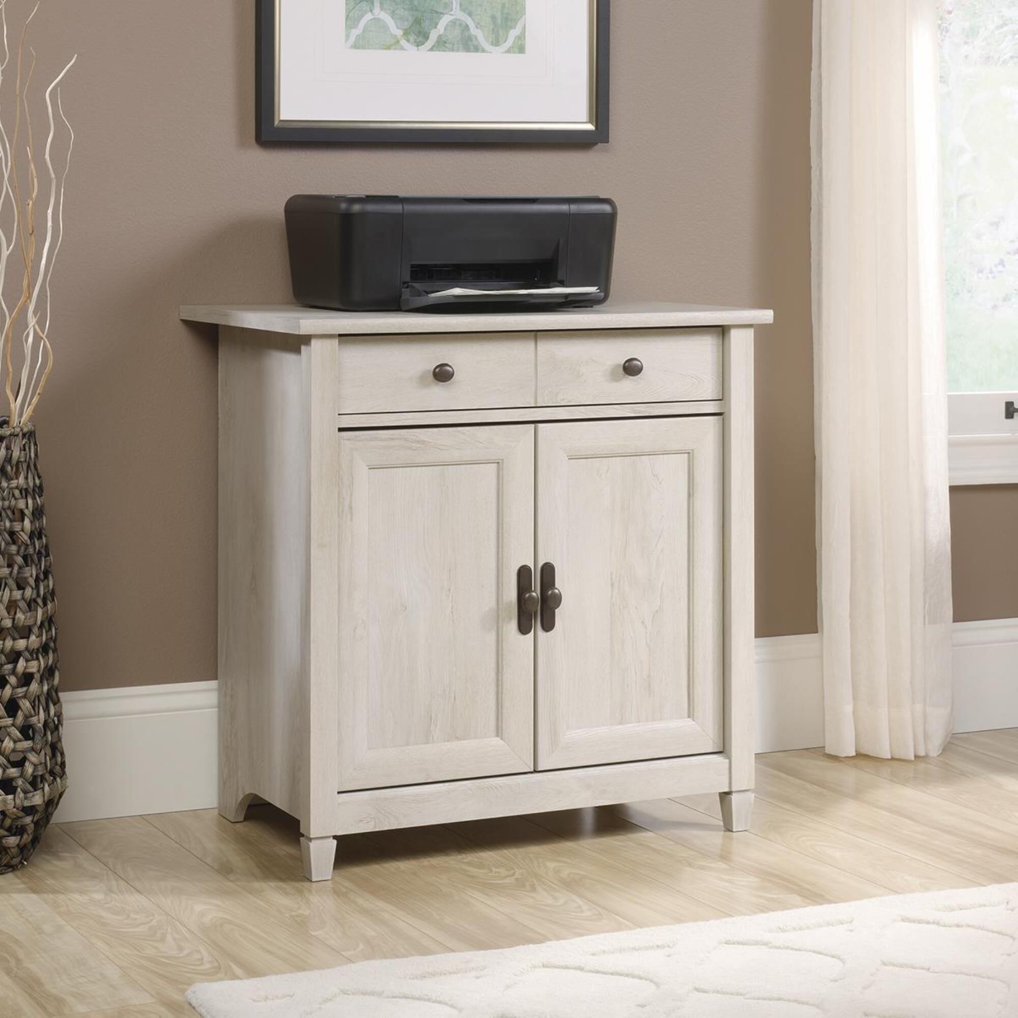 Sauder Edge Water Utility Stand in Chalked Chestnut