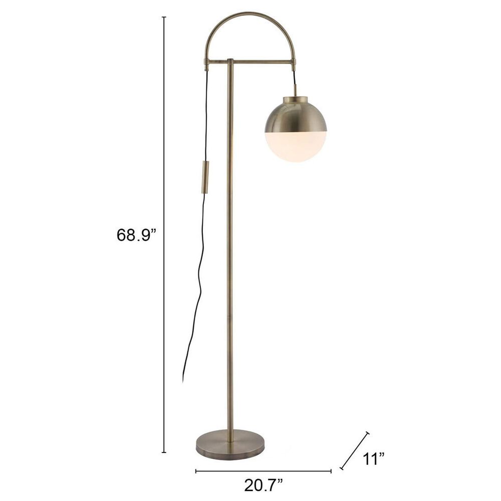 Zuo Modern Waterloo Floor Lamp in Brushed Bronze, , large