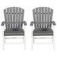 Ashley Transville Patio Arm Chair in Gray and White (Set of 2), , large