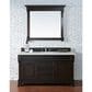 James Martin Vanities Brookfield 60" Single Bathroom Vanity in Burnished Mahogany with 3 cm Lime Delight Quartz Top and Rectangular Sink, , large