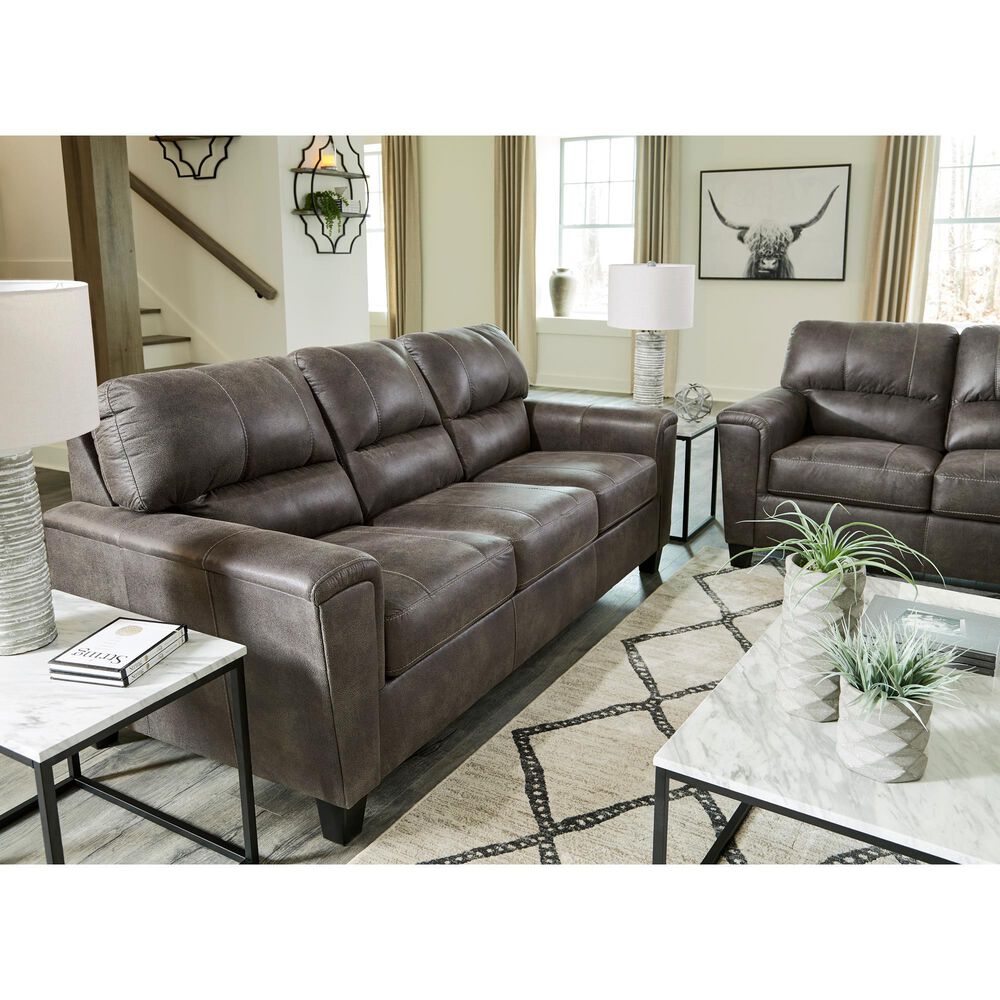 Signature Design by Ashley Navi Stationary Sofa in Smoke, , large