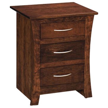 Simply Amish Garrett 3 Drawer Nightstand in Mocha Nut Cherry, , large