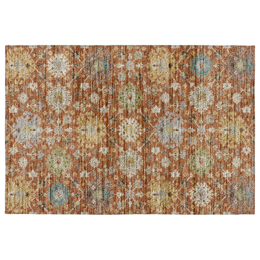 Dalyn Rug Company Silk Road Cayenne, Paprika, Ivory, Gold, Teal, Gray and Brown 2"6" x 3"10" Area Rug, , large