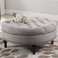 Baxton Studio Palfrey Tufted Ottoman in Beige, , large