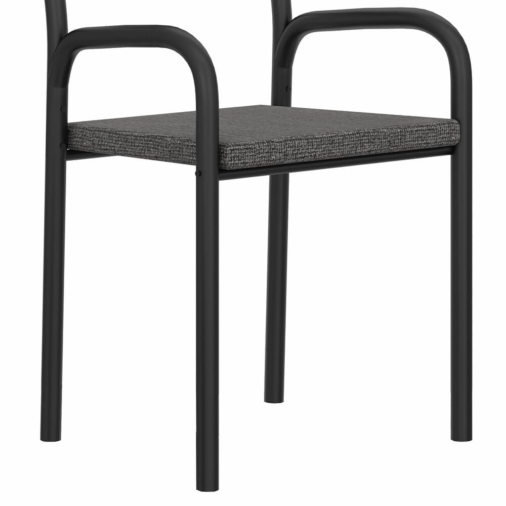 Rta Products Llc Office Visiting Chair with Metal Frame in Grayish Black, , large