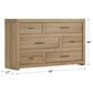 Riva Ridge Modern Loft 6-Drawer Dresser in Khaki, , large