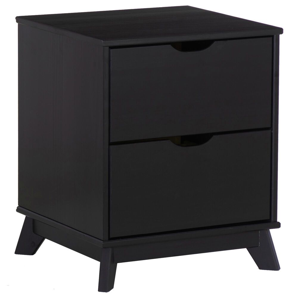 Linon Home Decor Polly 2-Drawer Nightstand in Black, , large