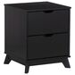 Linon Home Decor Polly 2-Drawer Nightstand in Black, , large