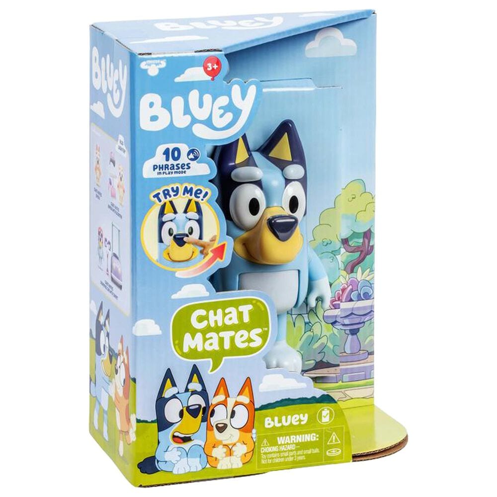 Bluey Chat Mates Talking Figure with Phrases in Blue, , large