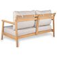 Hearth and Haven Outdoor Loveseat with Cushions and Teak Frame in Beige, , large