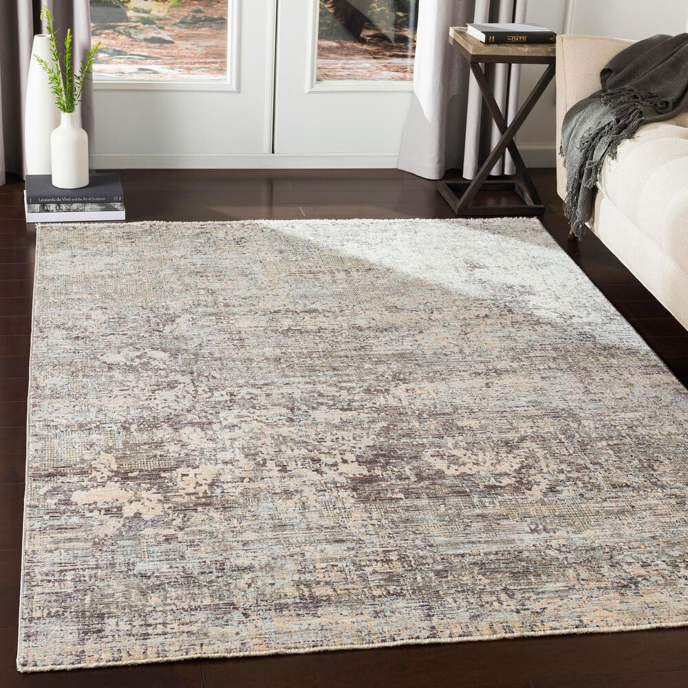 Surya Presidential PDT-2303 7&#39;9&quot; x 10&#39;3&quot; Blue, Gray and Orange Area Rug, , large