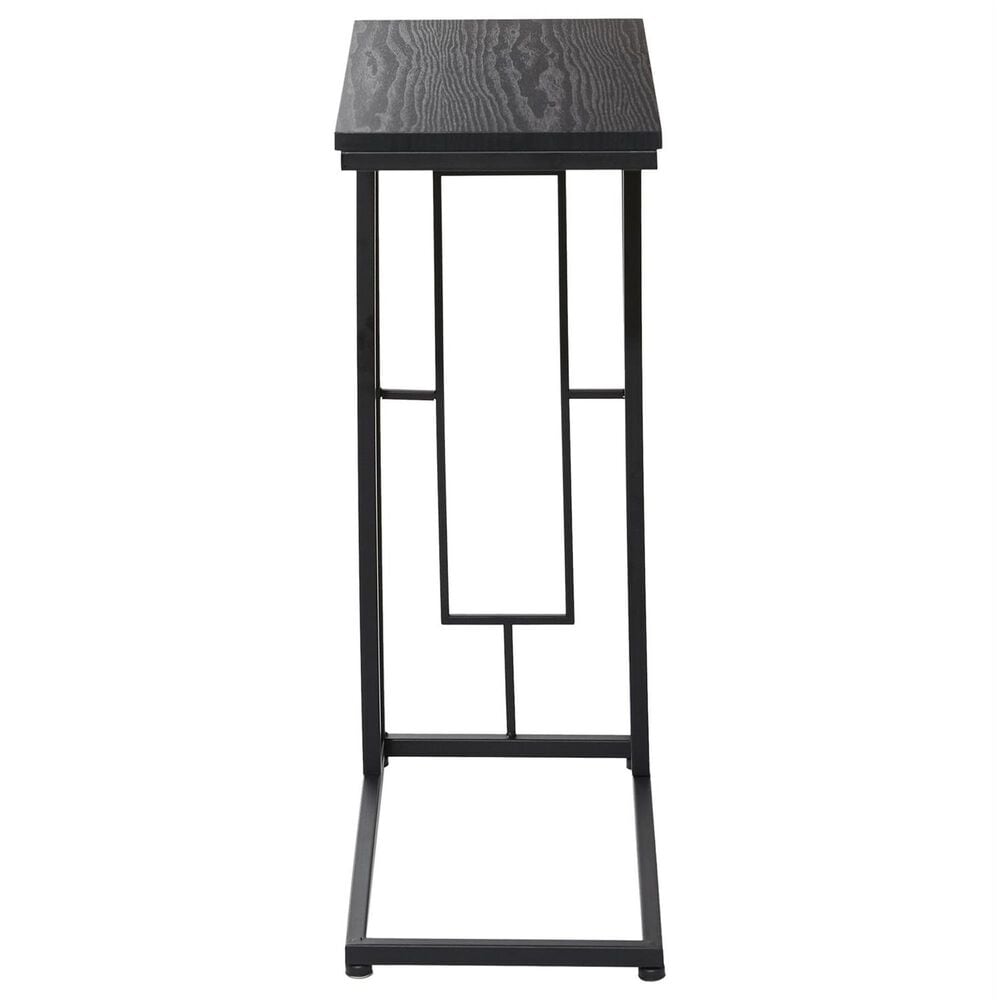 Maple and Jade C-Shaped End Table in Black and Dark Brown, , large