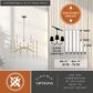 Vaxcel Kedzie 9-Light Chandelier in Natural Brass, , large