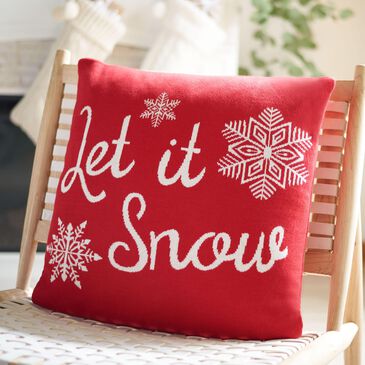 Safavieh Snowfall 20" Pillow in Red, , large