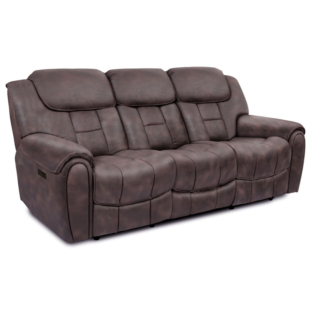 Oxford Furniture 2-Piece Power Reclining Living Room Set in Cowboy Dark Brown, , large
