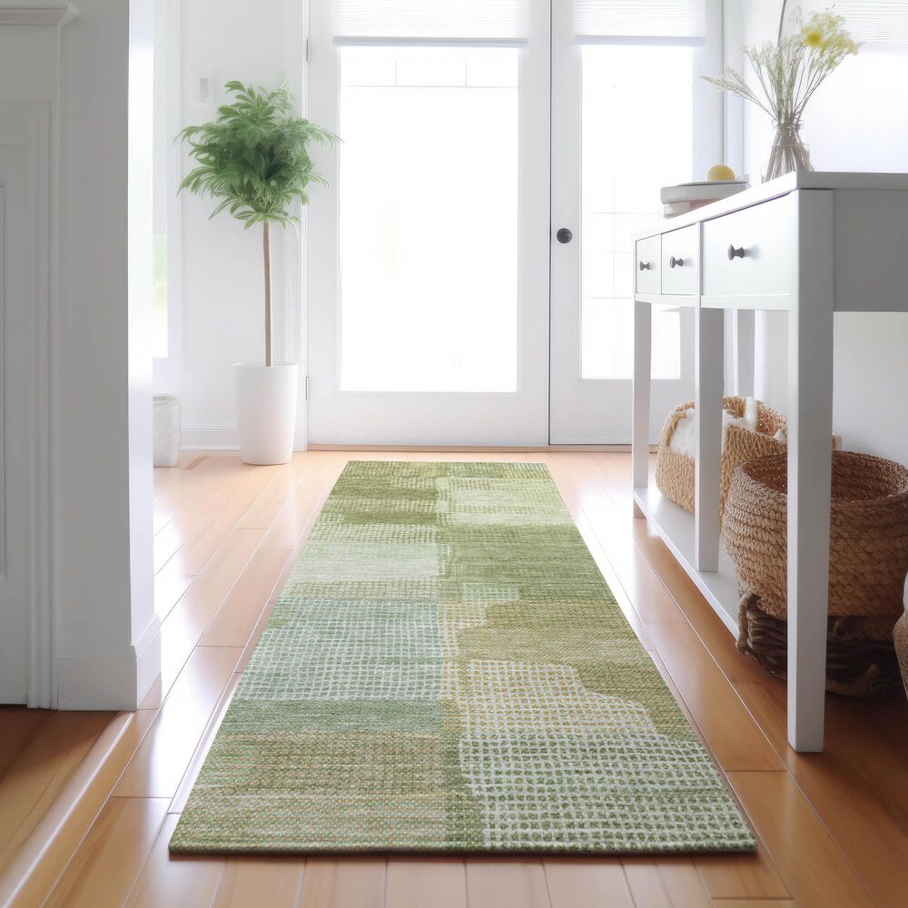 Dalyn Rug Company Ravenna RN10 2&#39;3&quot; x 7&#39;6&quot; Green Runner, , large