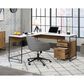 Sauder Tremont Row L-Shaped Desk in Sindoori Mango and White, , large