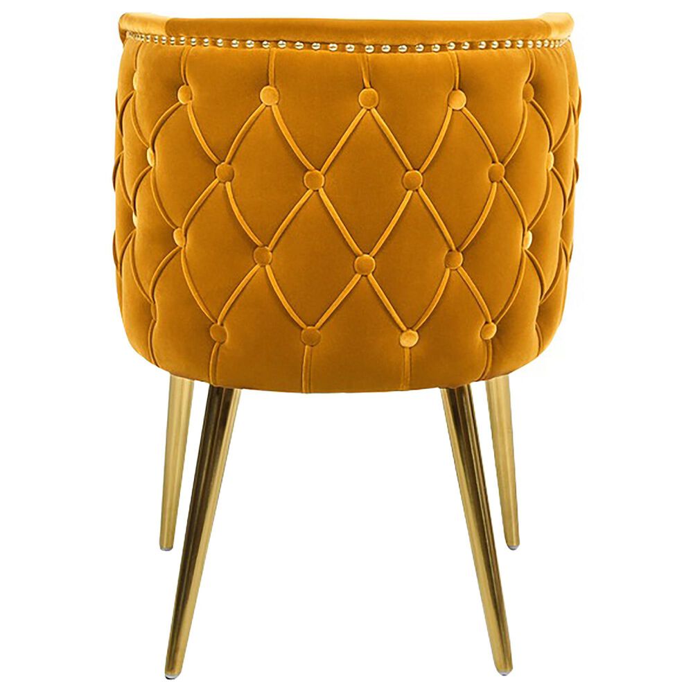 Jennifer Taylor Home Misty Glam Barrel Accent Chair in Rich Yellow NFM