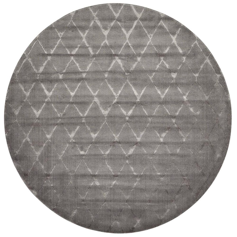 Nourison Twilight TWI15 8" Round Grey Area Rug, , large