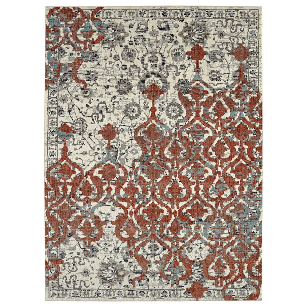 Karastan Soiree Bellini 91968-90116 5"3" x 7"6" Grey Area Rug, , large