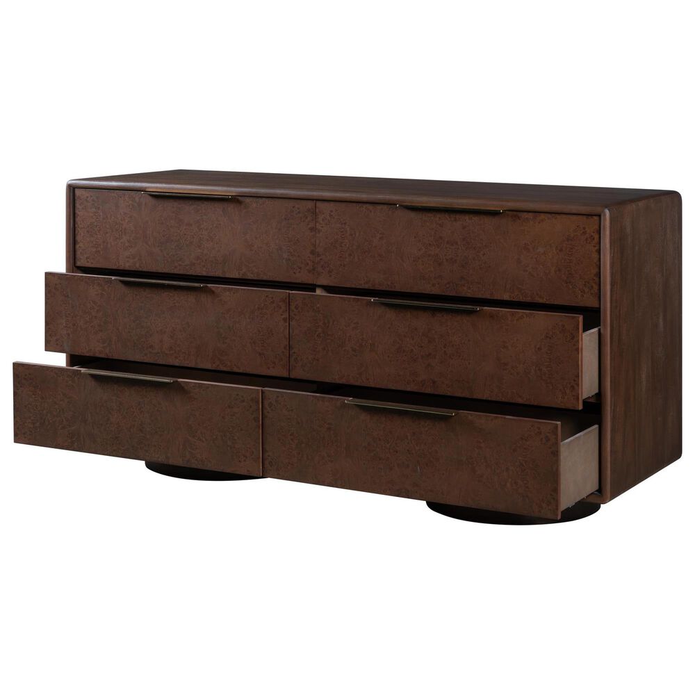 Alder &amp; Tweed Calder 6 Drawer Dresser Only in Mocha Burl, , large