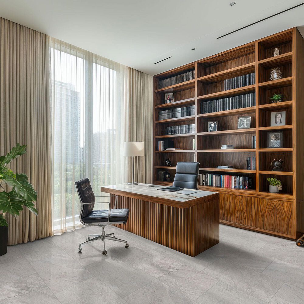 MS International Traktion Stowe Silver Dune 15" x 30" Porcelain Tile, , large