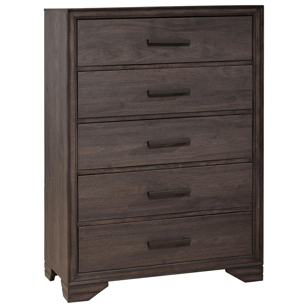 Samuel Lawrence Granite Falls 5 Drawer Chest in Dark Brown, , large