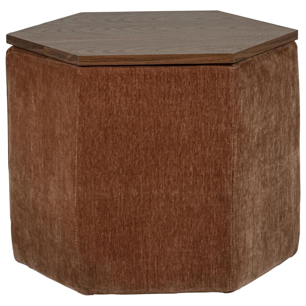 Jonathan Louis Hexel Storage Ottoman in Amici Ginger, , large