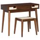 Linon Home Decor Camila Vanity with Stool in Walnut, , large