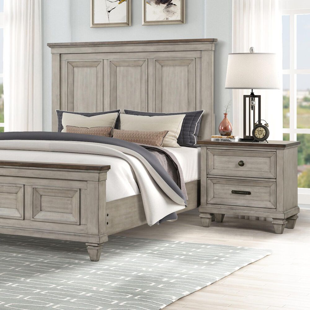 New Heritage Design Mariana 2-Drawer Nightstand in Vintage Creme with USB Port, , large