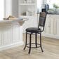 Linon Home Decor Franklin Swivel Counter Stool in Matte Black, , large
