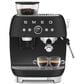 SMEG Espresso Manual Coffee Machine with Grinder in Matte Black, , large