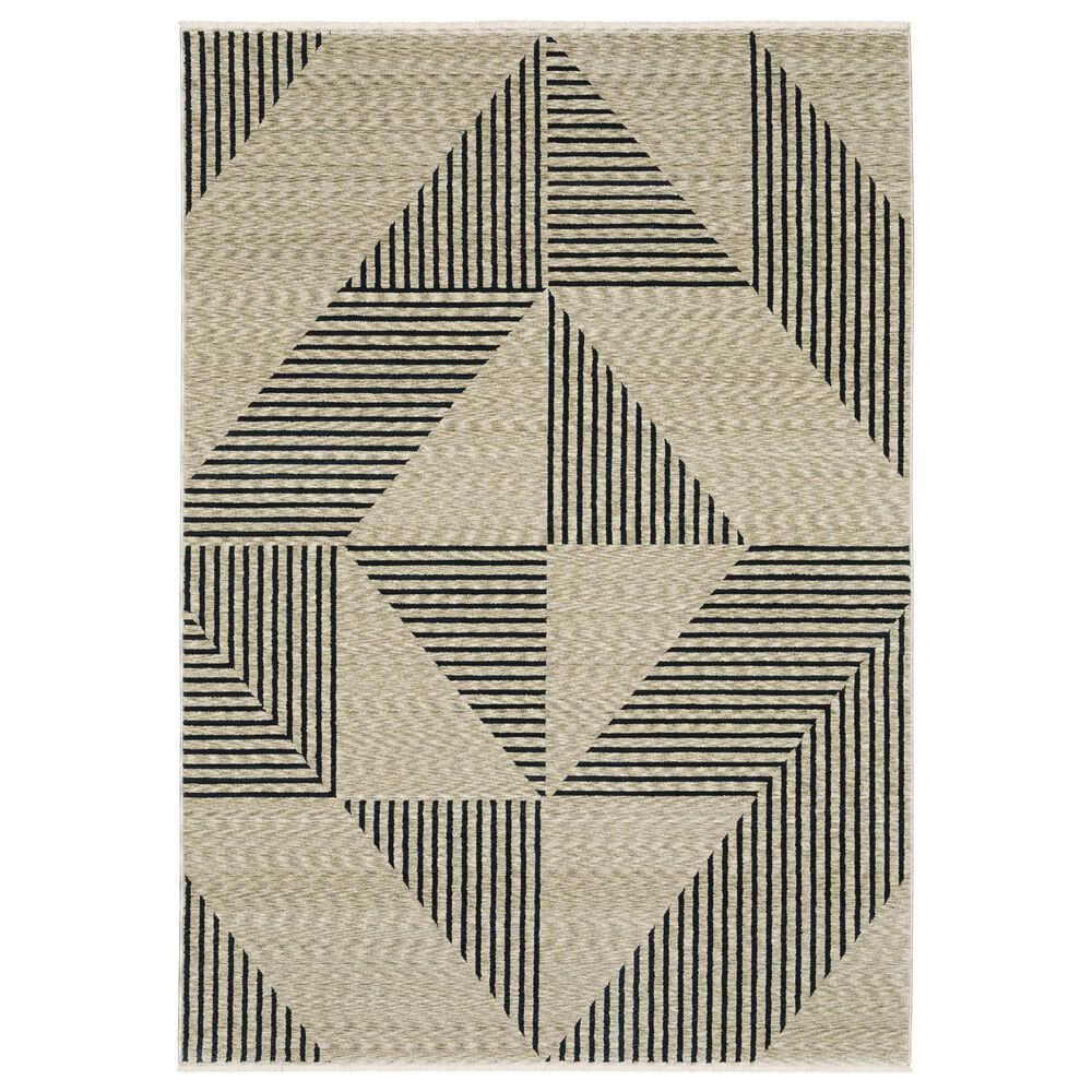 Oriental Weavers Capella Beige and Black 7&#39;10&quot; x 10&#39;10&quot; Area Rug, , large