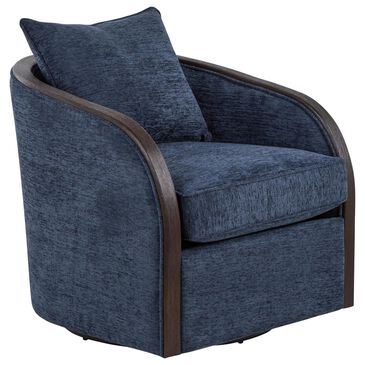 LumiSource Gemma Swivel Accent Chair in Blue Indigo, , large
