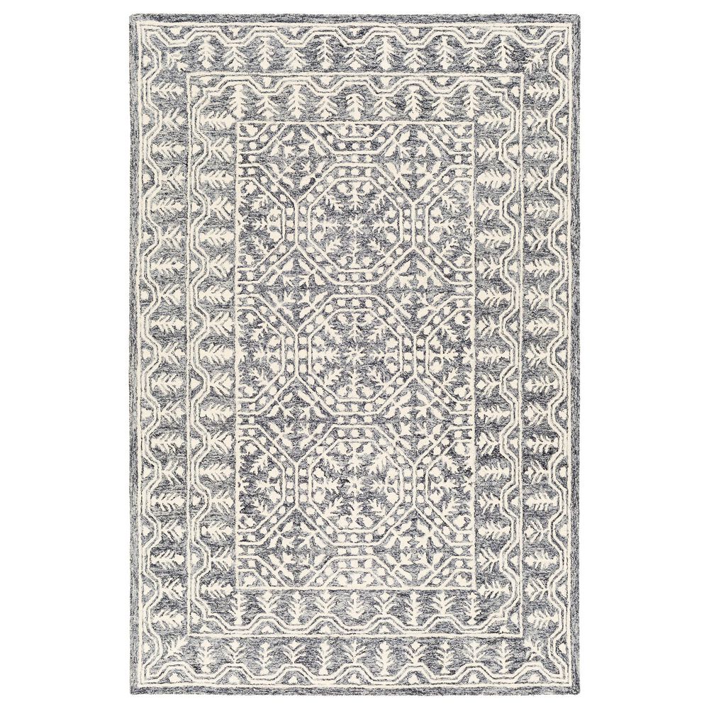 Surya Granada GND-2317 5' x 7'6" Dark Blue, Denim and Ivory Area Rug, , large