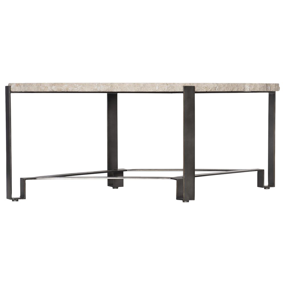 Bernhardt Sayers 48&quot; Cocktail Table in Oil-Rubbed Bronze and White, , large