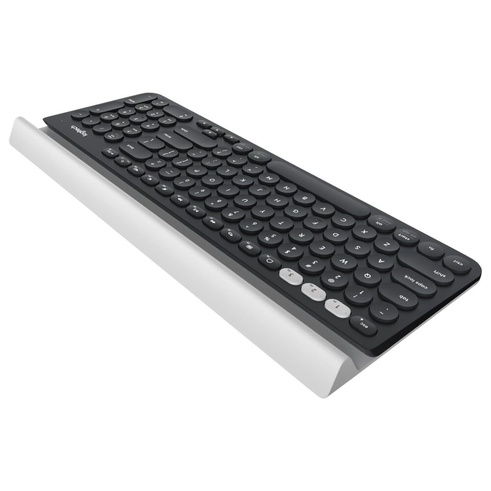 Logitech K780 Multi-Device Wireless Keyboard in Dark Grey and Plain White, , large