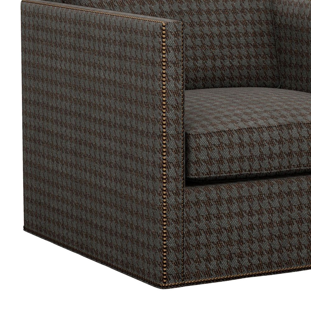 Lexington Furniture Hinsdale Swivel Chair in Brown Houndstooth, , large