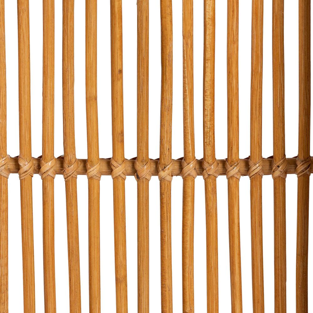 Baxton Studio Delphine Rattan Kitchen Cart in Natural Brown, , large