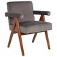 Safavieh Suri Arm Chair in Dark Grey Velvet, , large